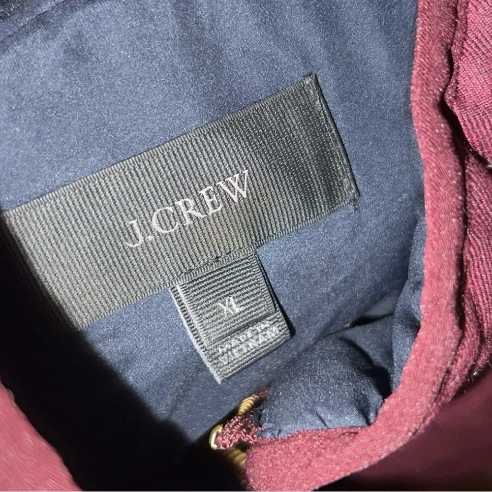 J.CREW Burgundy Diamond Quilted Vest
